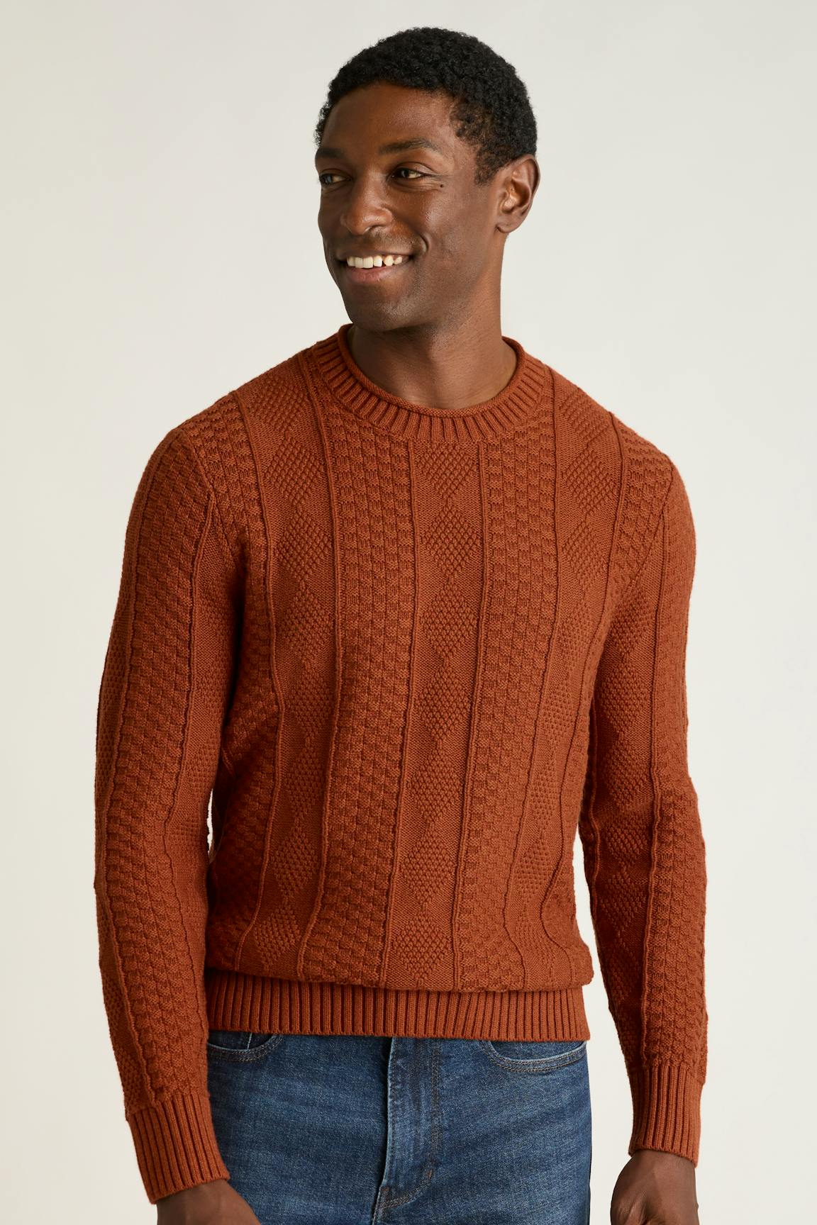 Cotton Cashmere Roll Neck Sweater