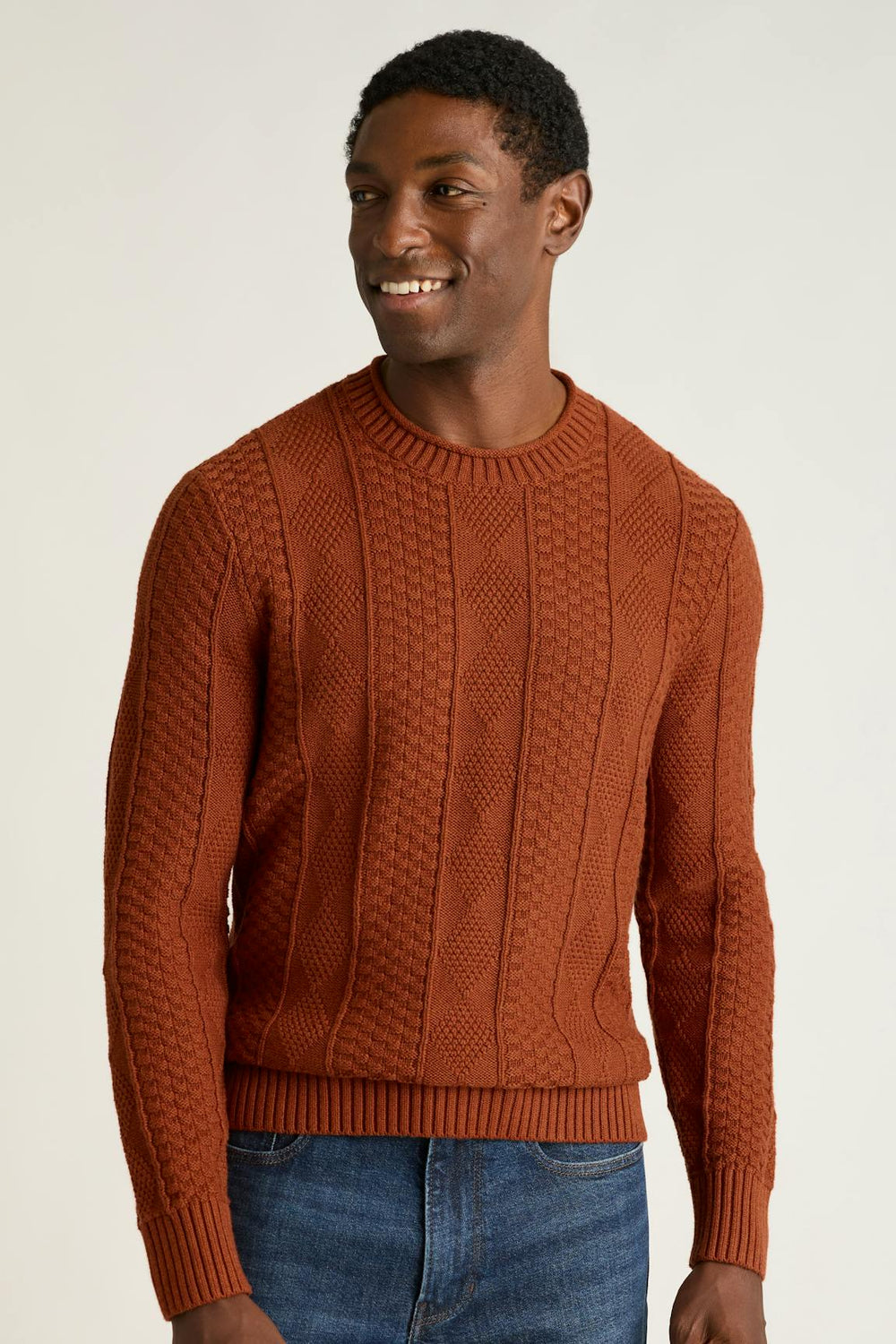 Cotton Cashmere Roll Neck Sweater