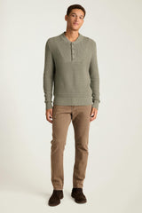 Cotton Cashmere Henley Sweater