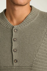 Cotton Cashmere Henley Sweater