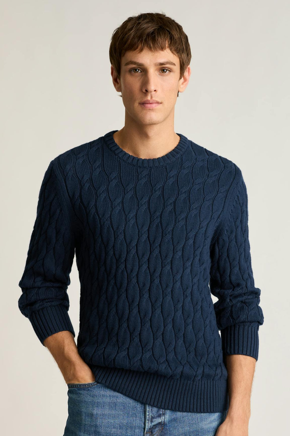 Italian Cotton Cable Sweater