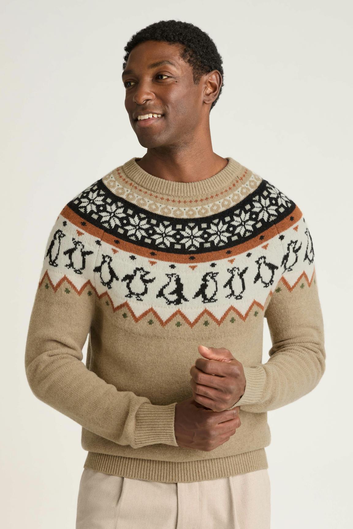 Disco Penguin Fair Isle Sweater