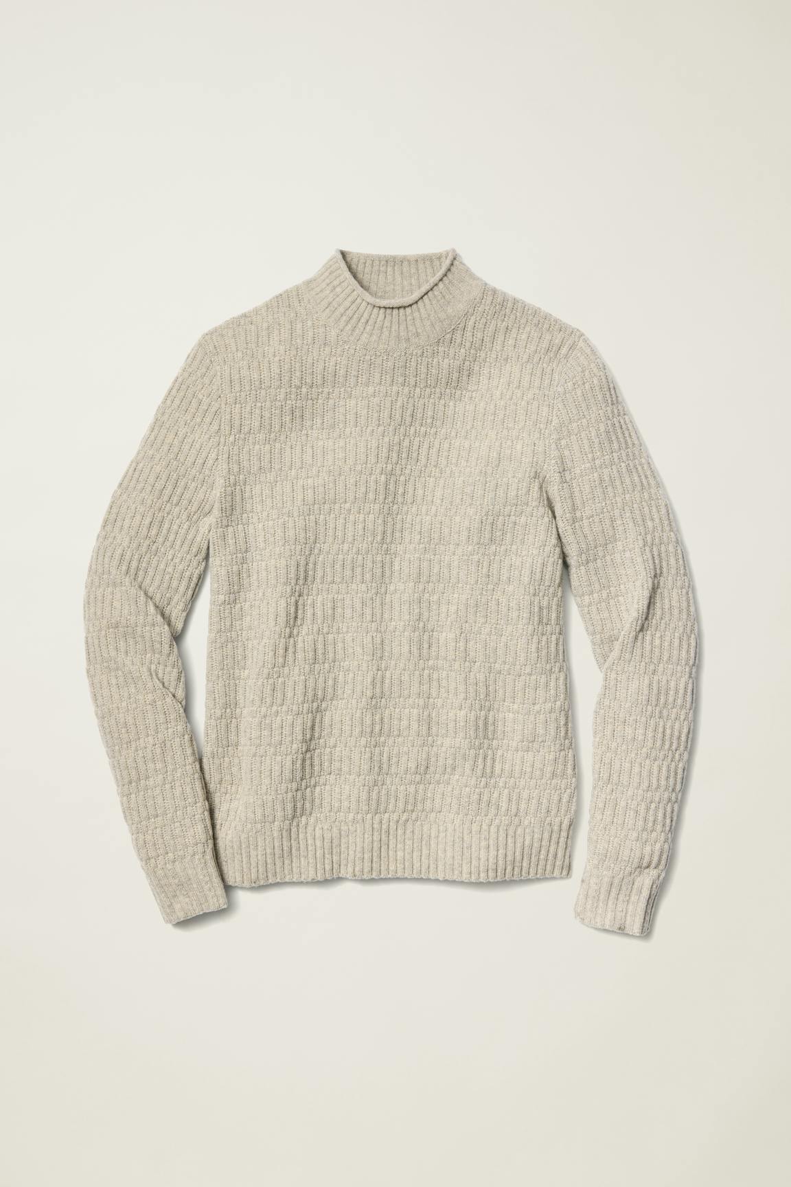 Merino Blend Mock Neck Sweater