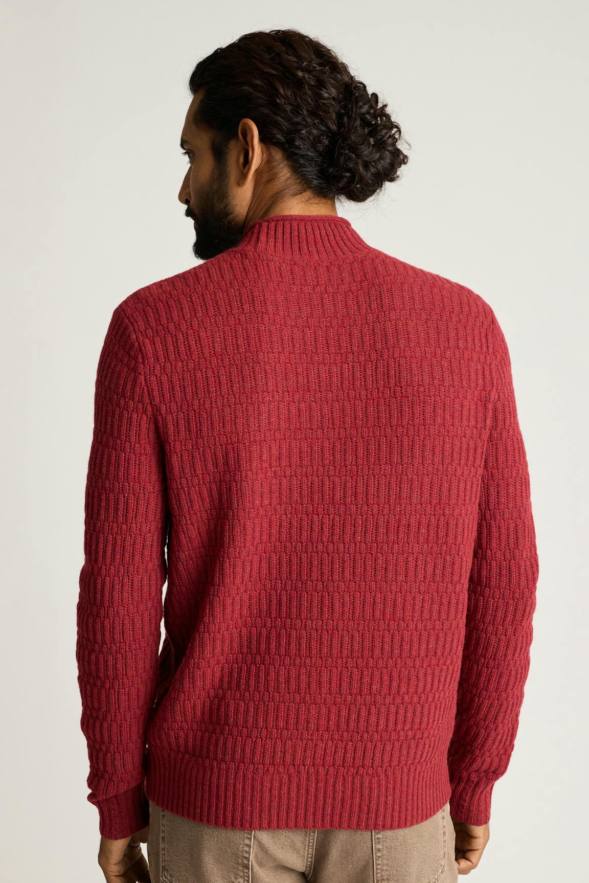 Merino Blend Mock Neck Sweater