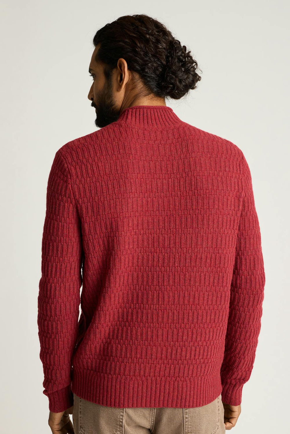 Merino Blend Mock Neck Sweater