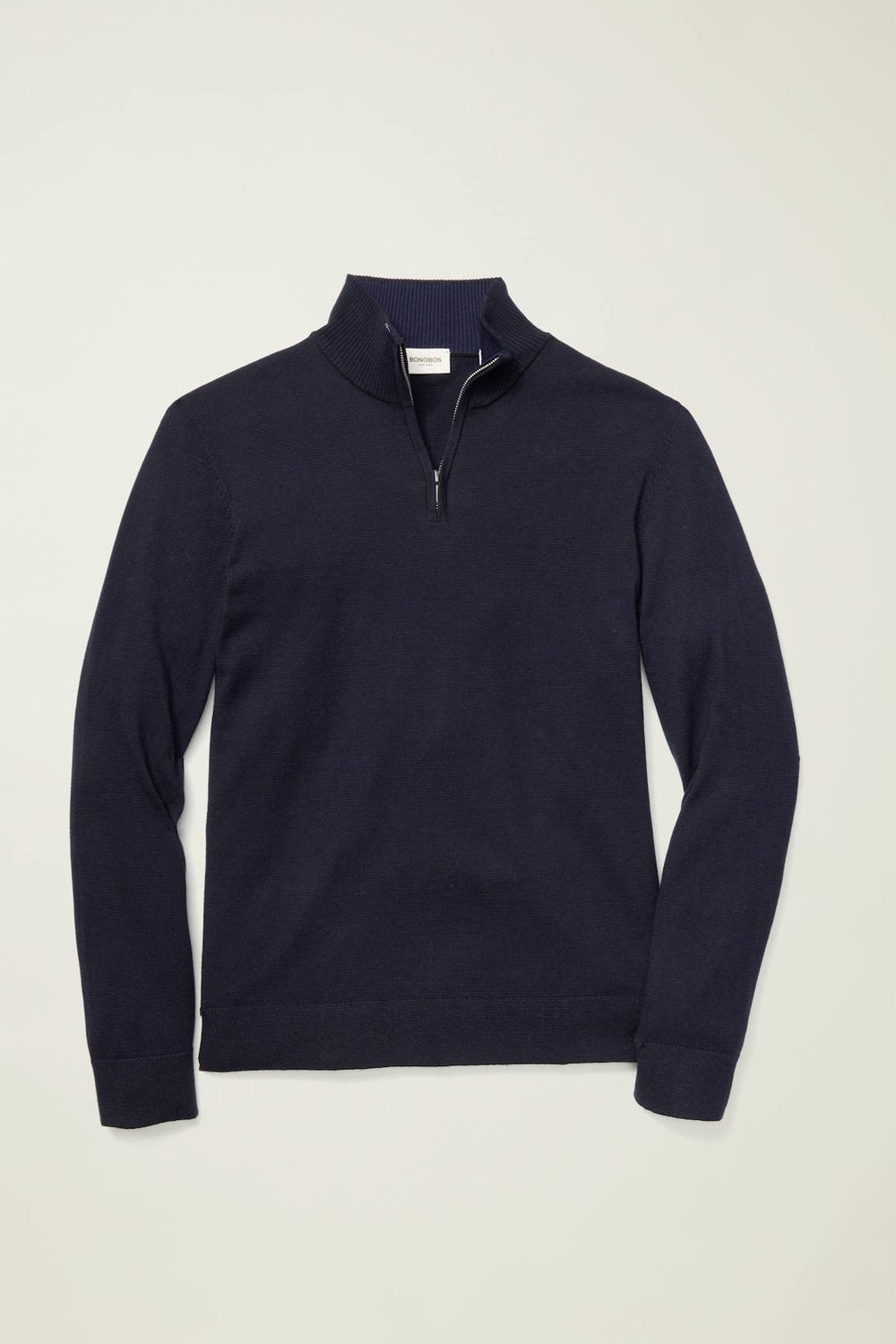 Washable Cotton Cashmere Quarter Zip