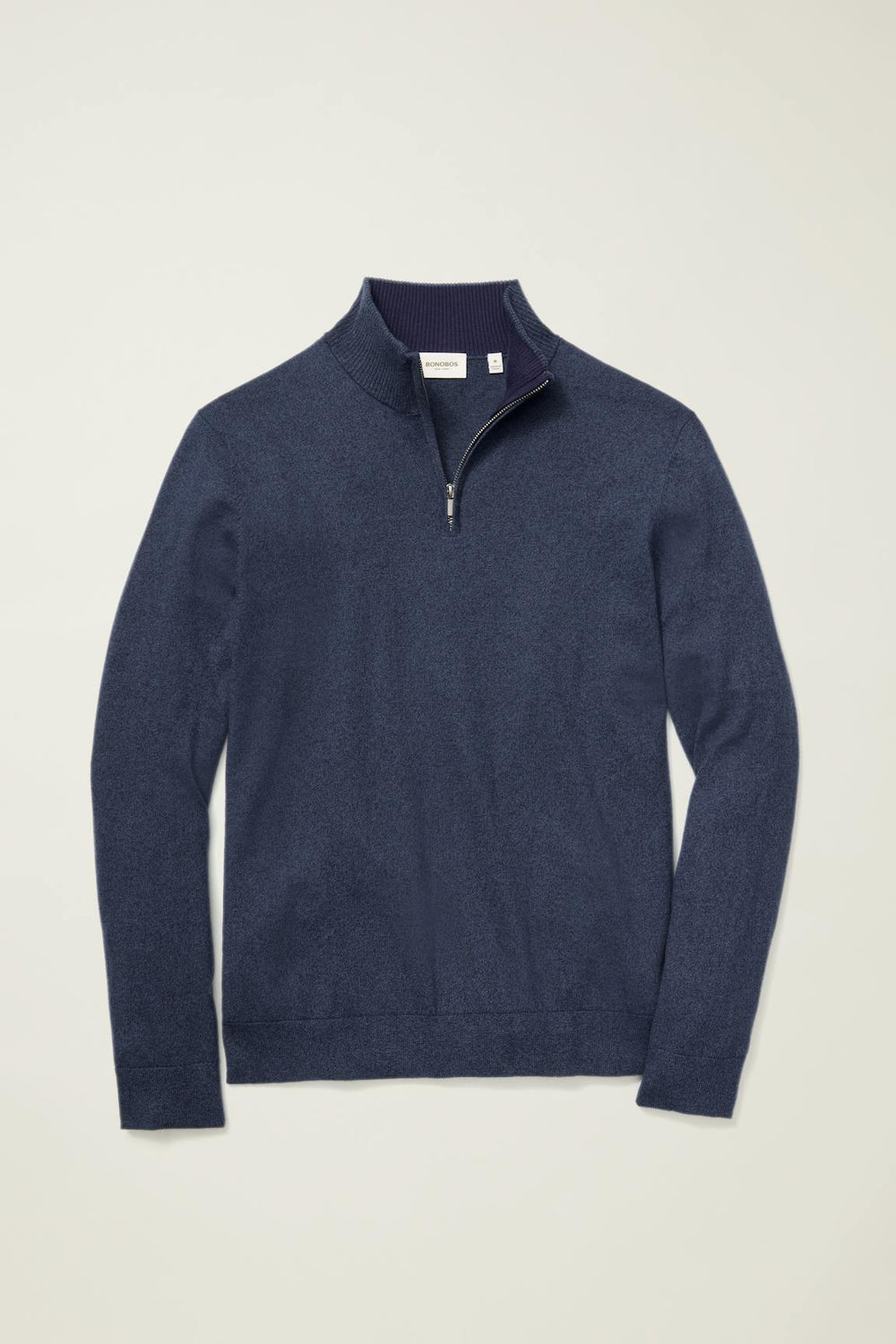 Washable Cotton Cashmere Quarter Zip