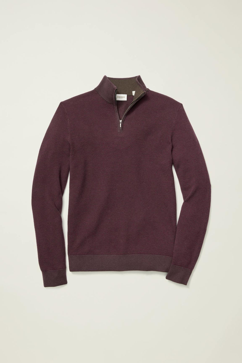 Washable Cotton Cashmere Quarter Zip