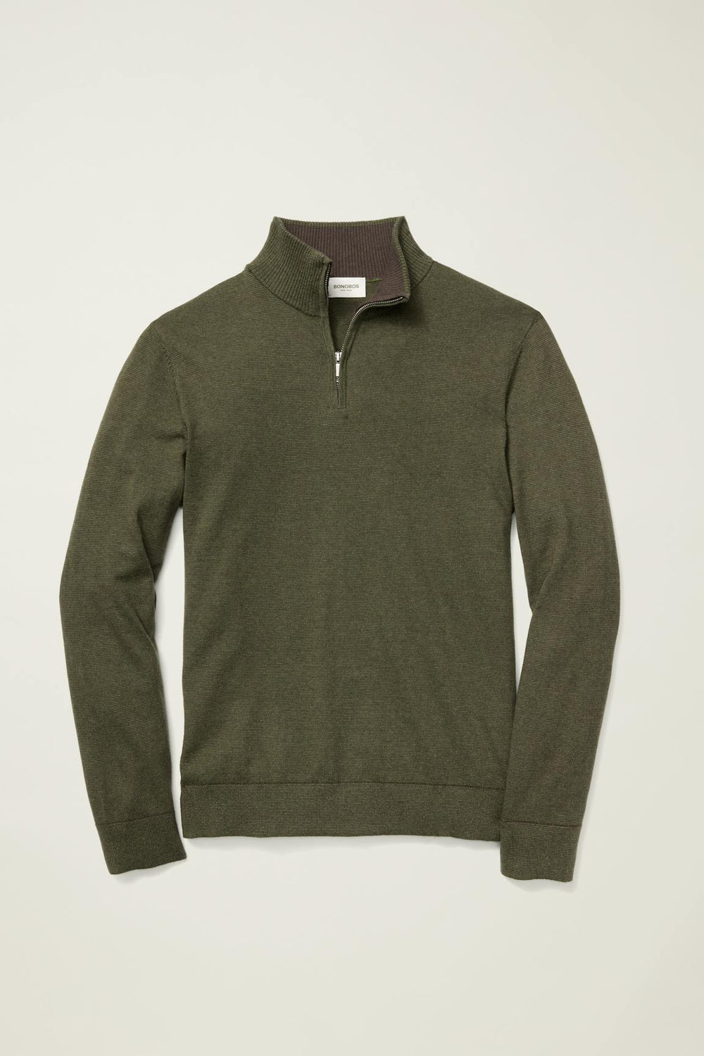 Washable Cotton Cashmere Quarter Zip