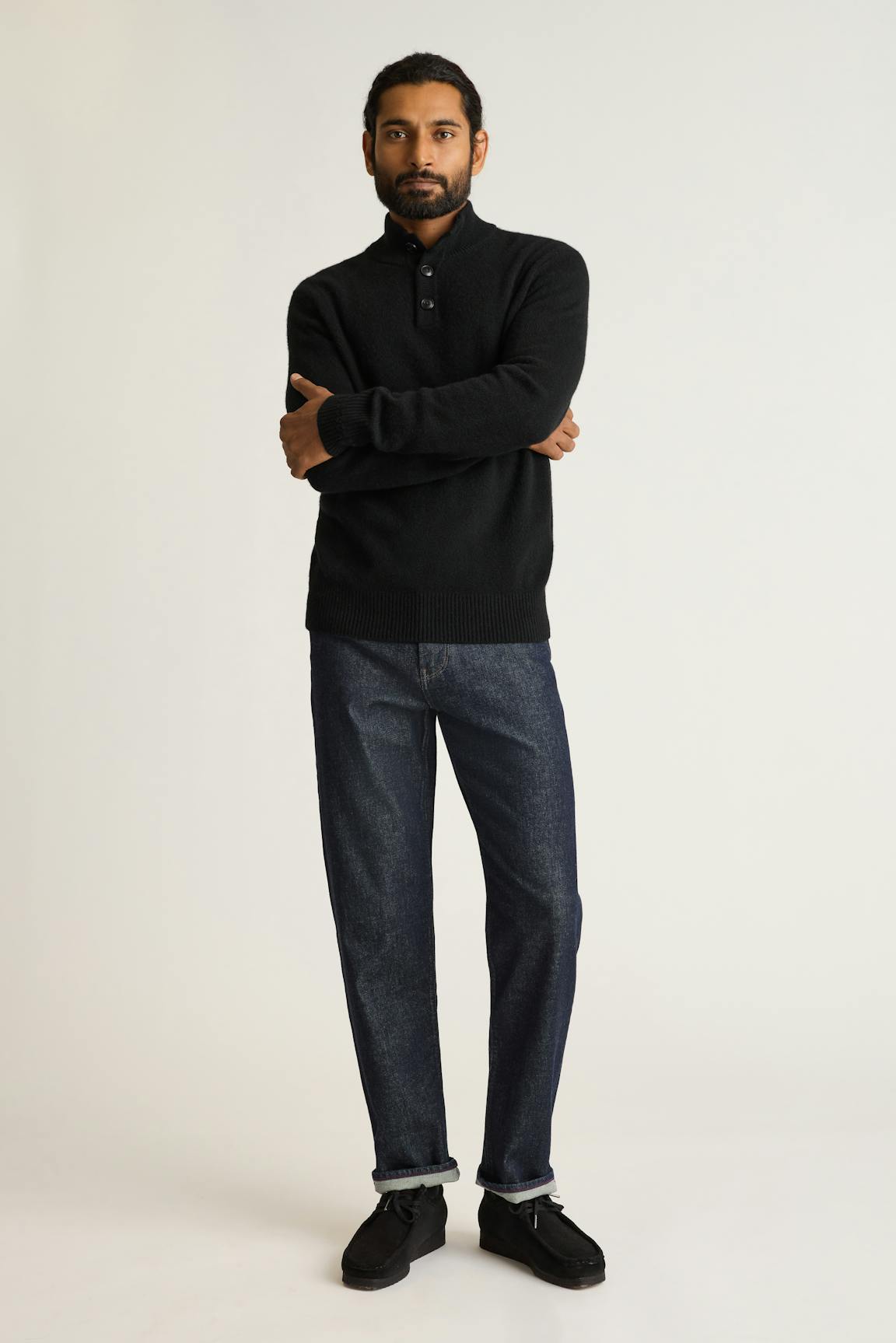 Italian Cashmere Mock Neck Sweater