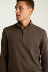 Washable Cotton Cashmere Quarter Zip