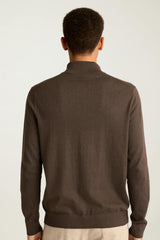 Washable Cotton Cashmere Quarter Zip