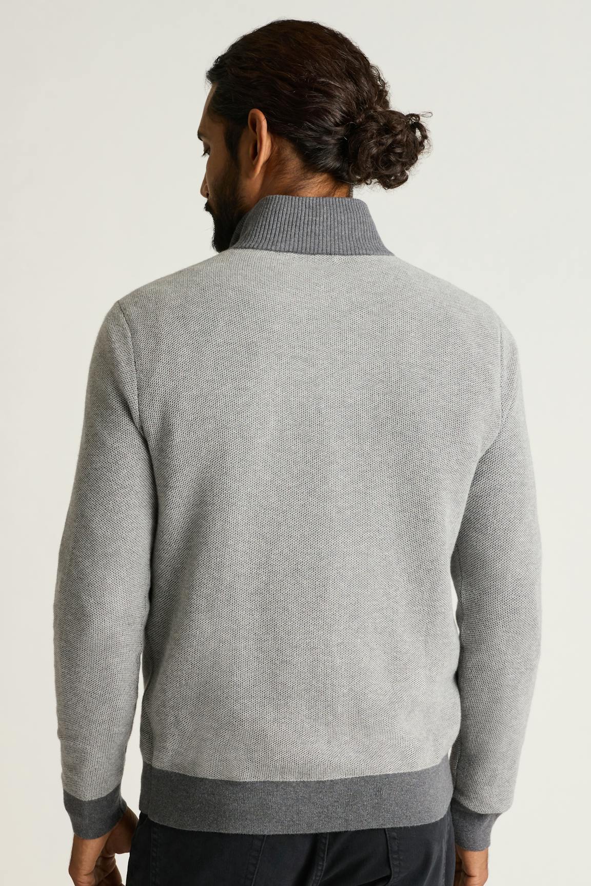 Washable Cotton Cashmere Quarter Zip