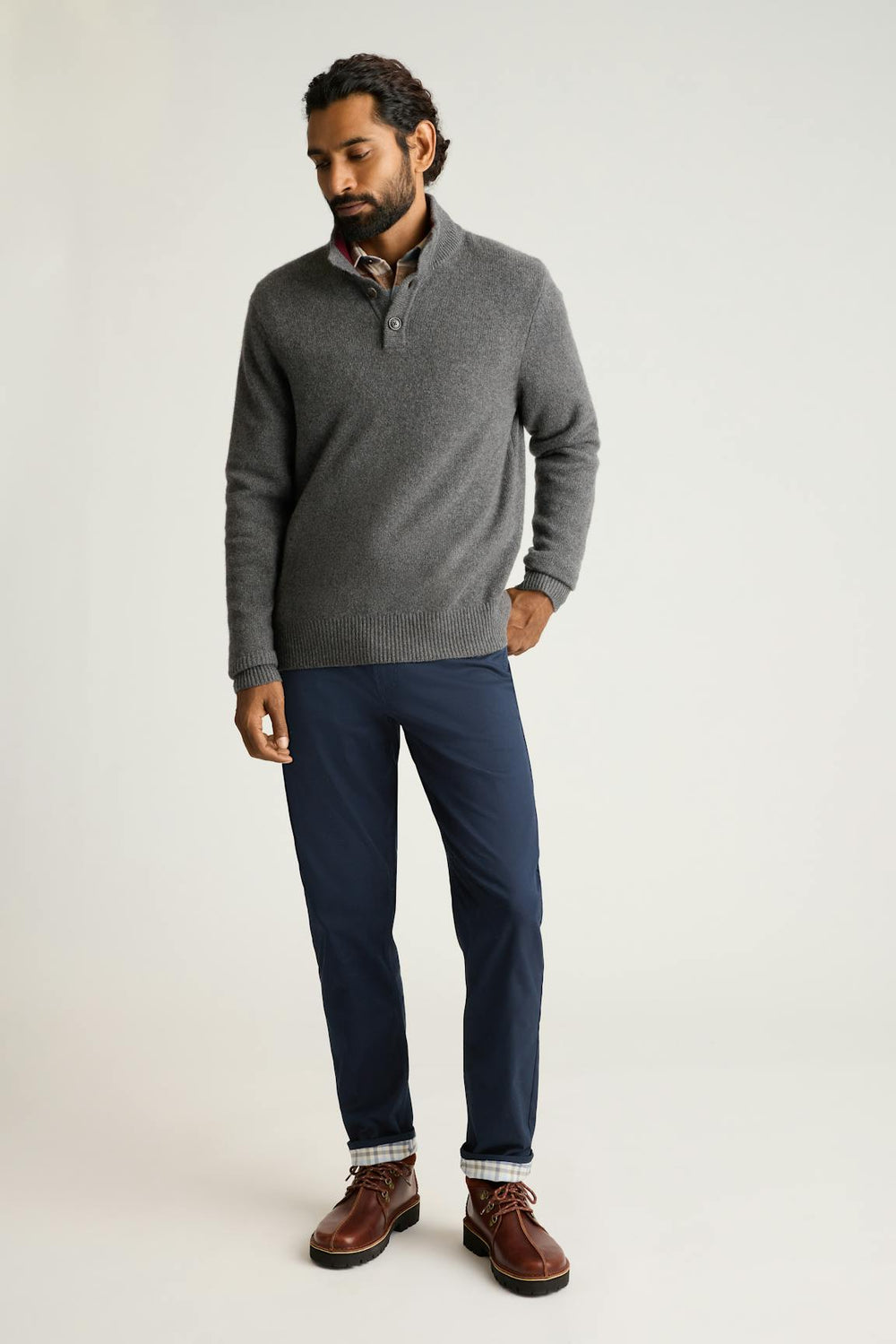 Italian Cashmere Mock Neck Sweater