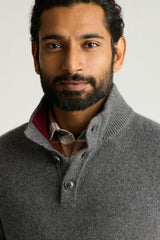 Italian Cashmere Mock Neck Sweater