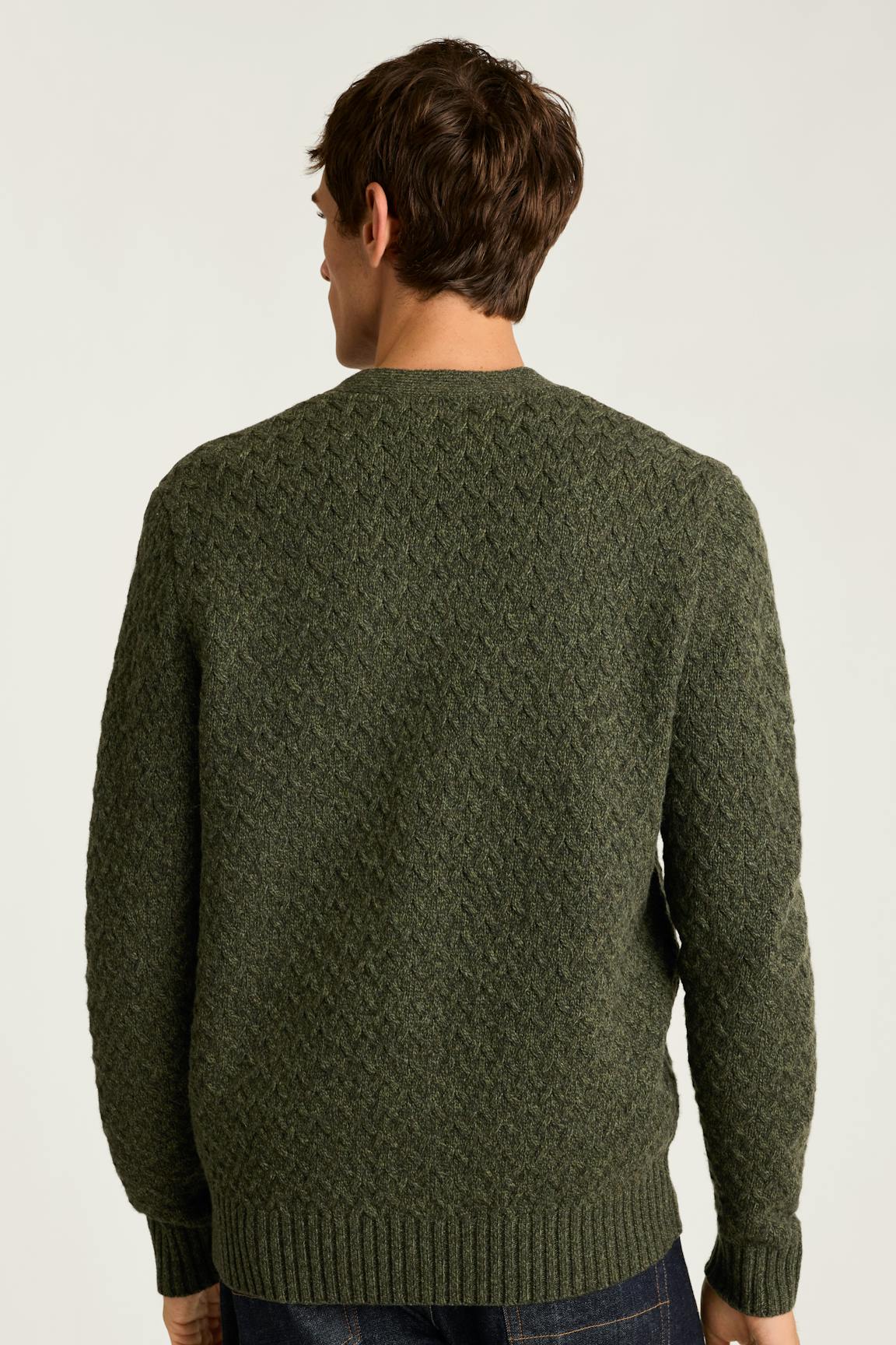 Merino Blend Cable Cardigan