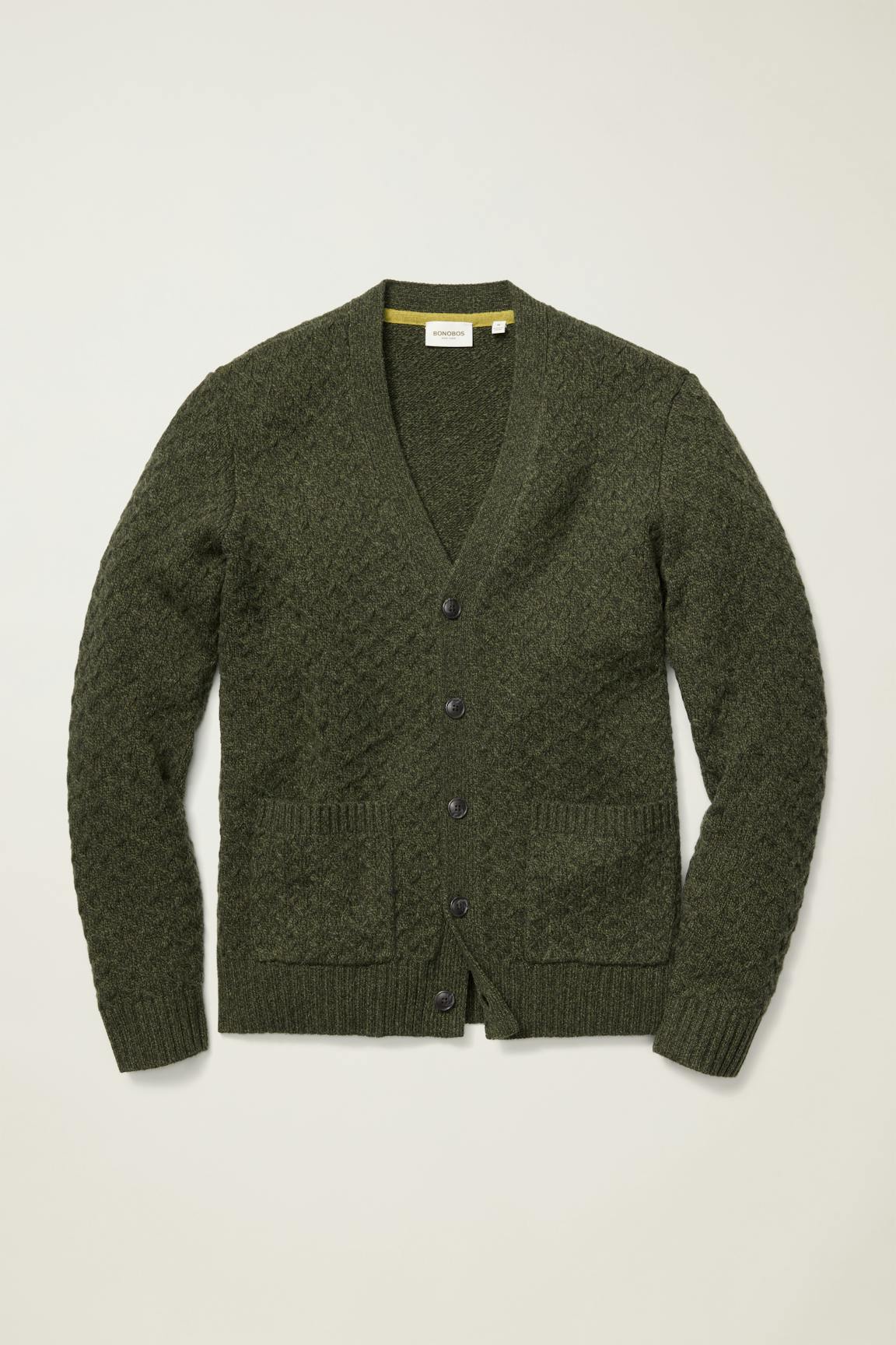 Merino Blend Cable Cardigan