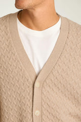 Merino Blend Cable Cardigan
