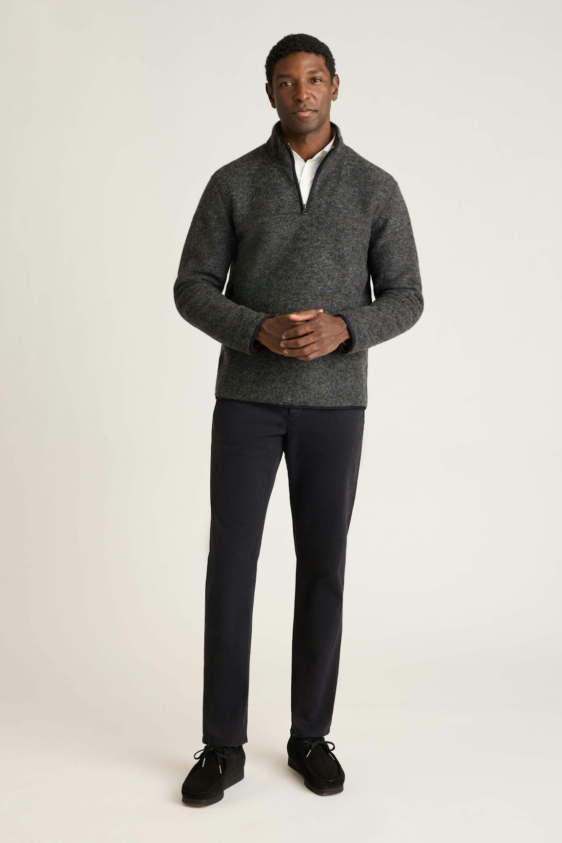 Italian Wool Fleece Quarter Zip