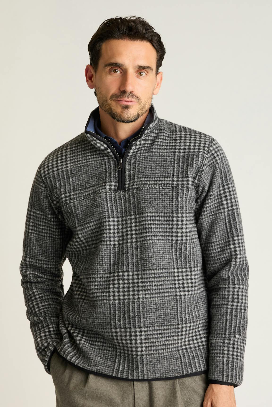 Italian Wool Fleece Quarter Zip