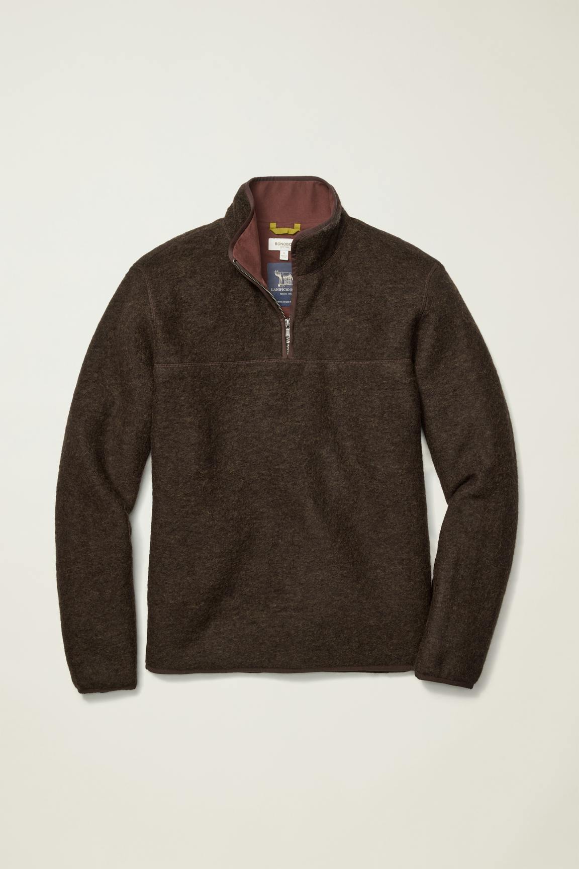 Italian Wool Fleece Quarter Zip