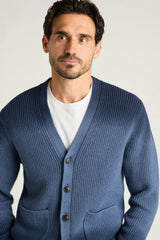 Cotton Cashmere Dip Dye Cardigan