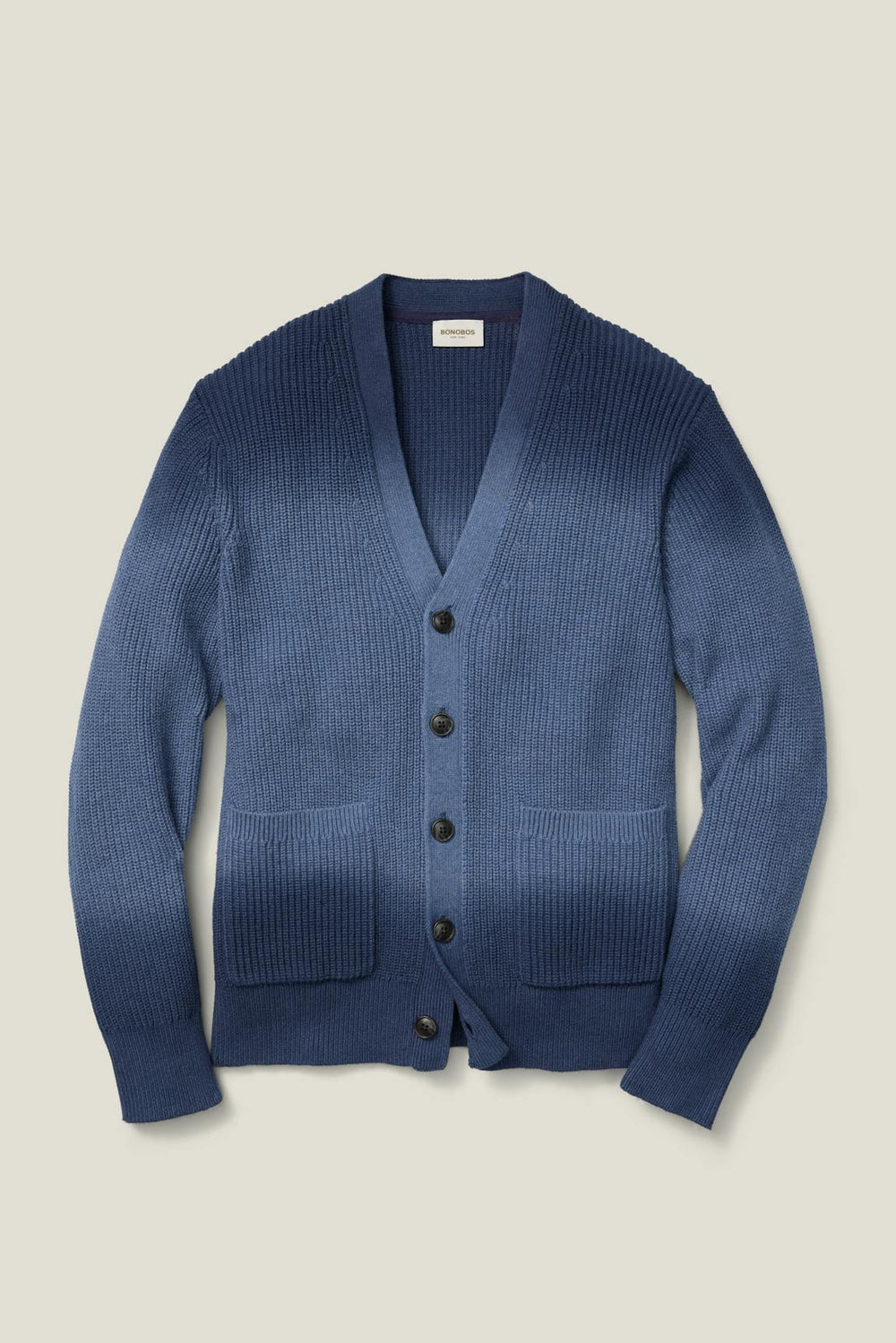 Cotton Cashmere Dip Dye Cardigan