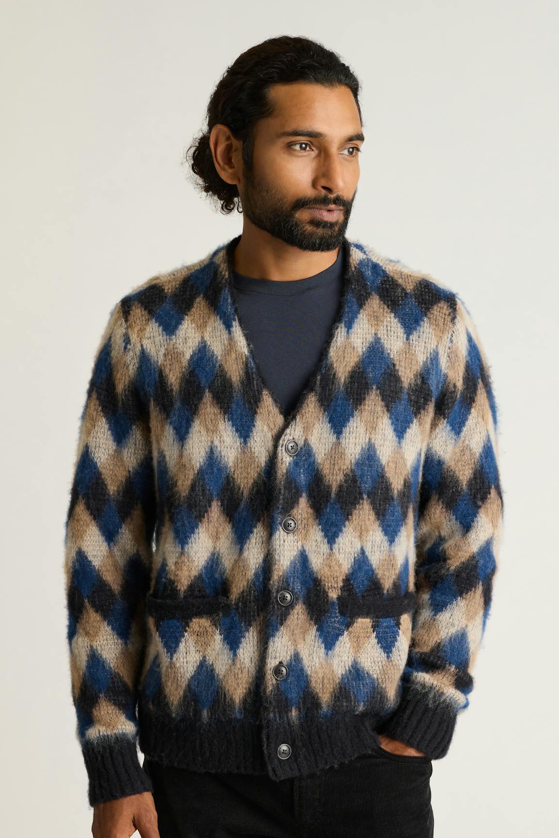 Italian Brushed Wool Cardigan