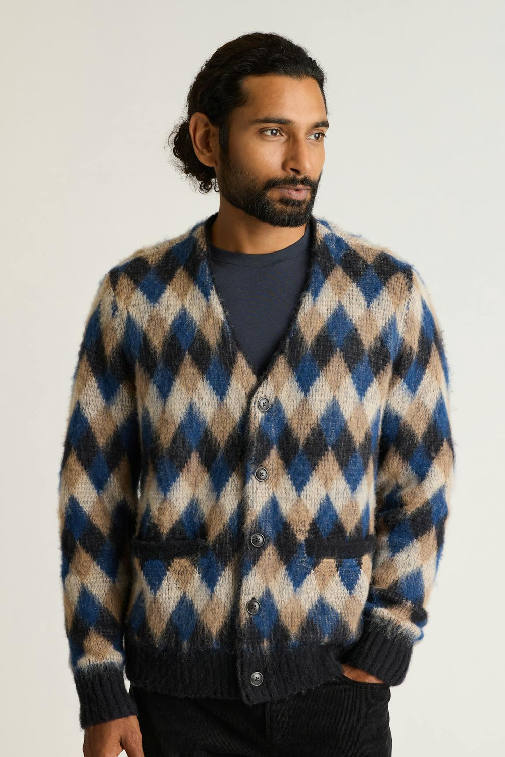 Italian Brushed Wool Cardigan