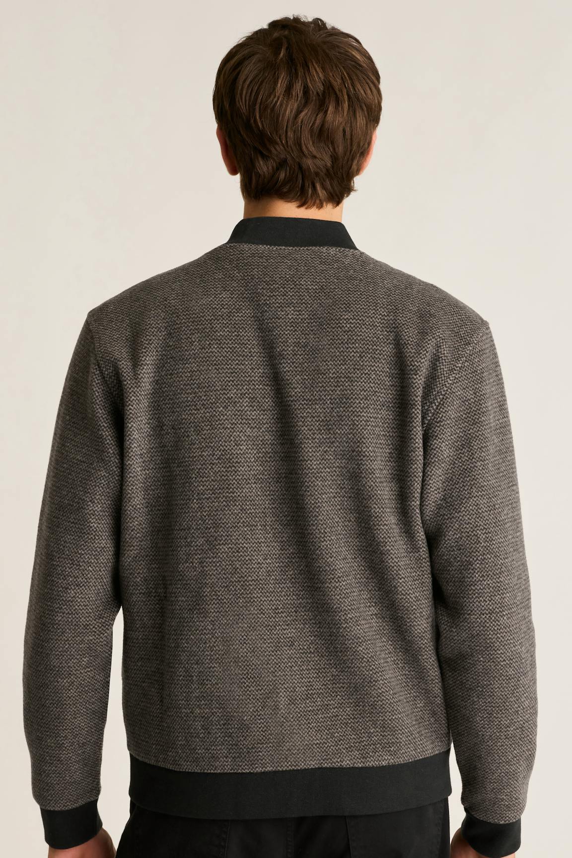 Wool Blend Sweater Bomber