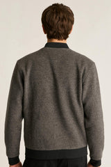 Wool Blend Sweater Bomber