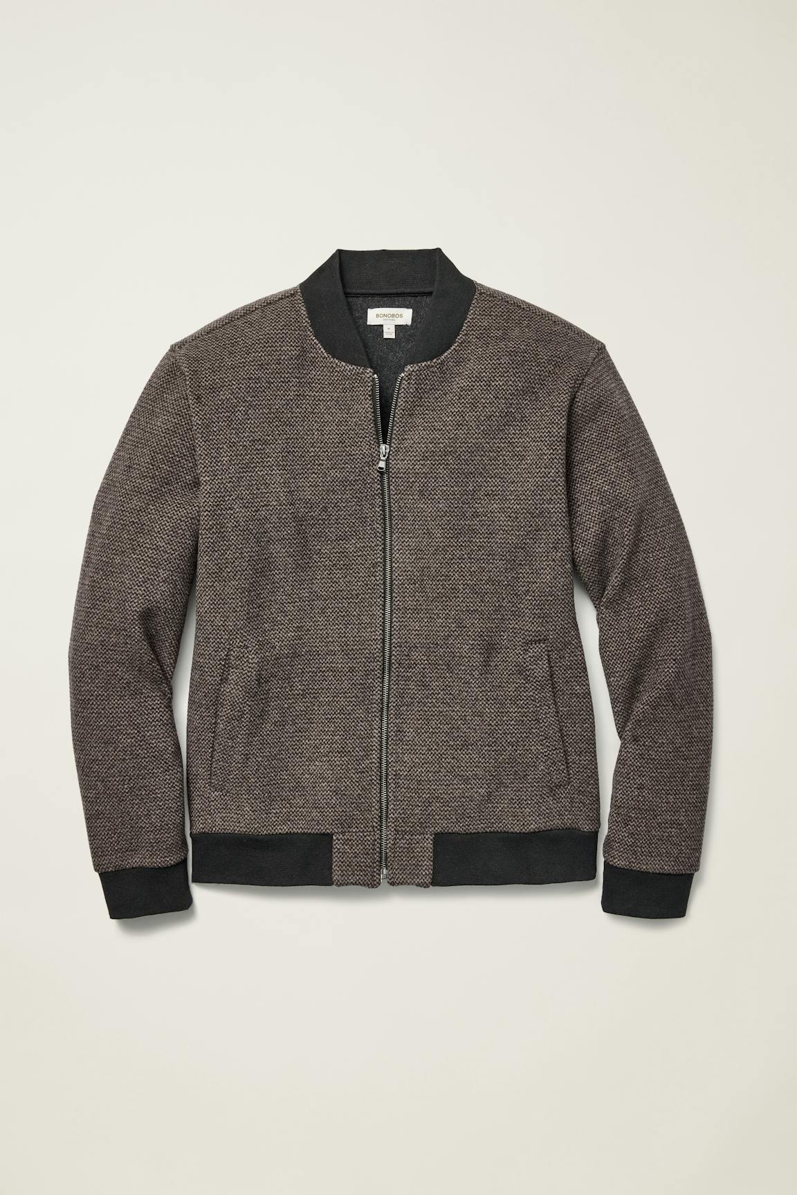 Wool Blend Sweater Bomber