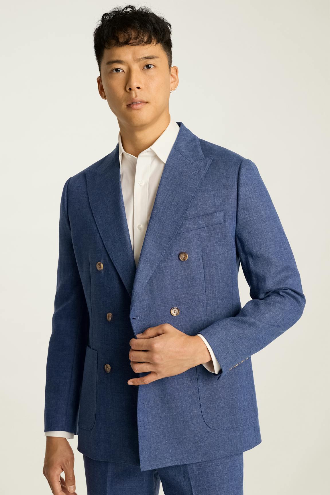 Jetsetter Italian Linen Double Breasted Blazer