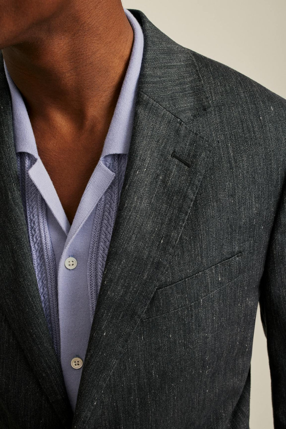 Italian Stretch Linen Suit Jacket
