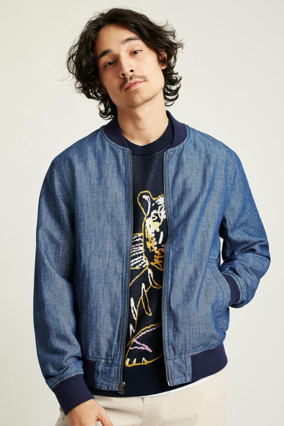 Chambray Bomber